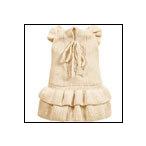 犬の服秋冬ニットワンピースアイボリ...