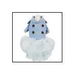 犬の服秋冬エトワールワンピースブル...