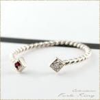 指輪 レディース 10金 ダイヤモンド ガーネット k10 ピンキーリング ファランジリング 10k ホワイトゴールドk10 華奢 リング  クリスマス