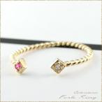 18 золотой бриллиантовое кольцо рубин вилка кольцо k18 Gold булавка кольцо для ключей 18k желтое золото k18.. Рождество 