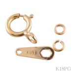 18金 ネックレス 金具セット 引き輪 板ダルマ 丸カン Cカン 接続金具 留め具 パーツ ピンクゴールドk18 ネックレス用 ブレスレット用 人気  クリスマス