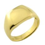 18金 メンズ リング k18 イエローゴールド 指輪 印台 四角 角型 地金リング 幅広 インダイ 18k 重厚 日本製 ファッションリング クリスマス