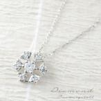 ダイヤモンド ネックレス レディース K10 雪の結晶 ペンダント ホワイトゴールド スノーモチーフ 10金 ダイヤネックレス クリスマス