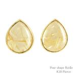 k10ピアスレディースルチルクォー...