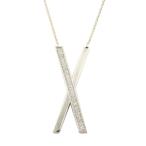 レディース ネックレス 10金 ダイヤモンド クロス ペンダント k10 ホワイトゴールドk10 X クロス ダイヤ 10k 華奢 X字 シンプル 記念 誕生日  クリスマス