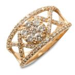18金 レディース 指輪 ダイヤモンド ダイヤモンドリング ピンクゴールドk18 1.0ct 18k ...