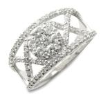 プラチナ ダイヤモンド リング レディース 指輪 ダイヤモンドリング 1.0ct pt900 アンティーク プラチナ900 幅広 ゴージャス 花 フラワー  クリスマス