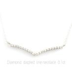 ダイヤモンド ネックレス プラチナ レディース ペンダント ダイヤ プラチナ900  0.1ct Vライン 華奢 シンプル ライン スキンジュエリー 人気  ホワイトデー