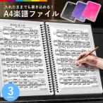 楽譜ファイル 書き込み 見開き A4 ４面 4面 A４20枚 40面 リングタイプ 楽譜入れ ピアノ エレクトーン 反射しない