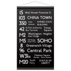 バスロールサイン タペストリー Tapestry Bus Roll Design NEW YORK (small size) ニューヨーク IBR-51749 43×74.5cm