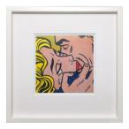 ロイ リキテンスタイン 壁掛け 額付き インテリアアート Roy Lichtenstein Kiss V インテリア