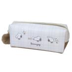 スヌーピー ペンポーチ BOXペンケース チェックフェイス ピーナッツ カミオジャパン 筆箱 新学期準備文具 大容量 かわいい