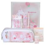 文具セット しゅがのん 7点文房具セット いちごティー カミオジャパン 新学期準備文具