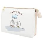 スヌーピー ピーナッツ キャラクター コスメポーチ 3ポケットポーチ WH PEANUTS BOYSクリスマス プレゼント 福袋 男の子 女の子 ギフ