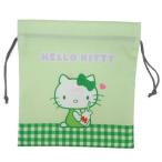 Hello Kitty сумка мешочек M зеленый чай молоко бардачок Sanrio Мали mo craft 