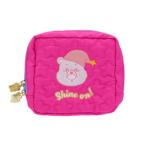 ケアベア コスメポーチ キルティングポーチ ピンク CareBears サンスター文具 小物入れ