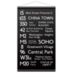 バスロールサイン タペストリー Tapestry Bus Roll Design NEW YORK (small size) ニューヨーク IB 爆買