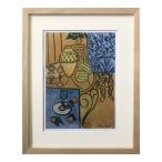 アンリ マティス インテリア インテリアパネル 壁掛け 額付き Henri Matisse Interior in Yellow and Blu 爆買