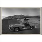 写真 アート デザイナーズアート B＆W PHOTOGRAPHY MB 300SL メルセデス ベンツ 115×69×5cm モノクロ クラシッ 爆買