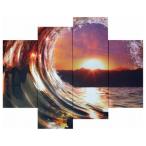 キャンバスアート インテリア 写真 アート Bello Canvas Art Beautiful ocean wave (4枚セット) フレームレス