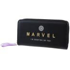 長財布 マーベル ラウンド ファスナー ロングウォレット MARVEL マーク刺繍ロゴ プレゼント おしゃれ 男の子 女の子 ギフト バレンタイン