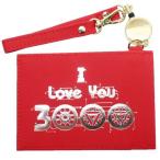 アベンジャーズ4 グッズ 定期入れ リール付き シングル パスケース I LOVE YOU 3000 レッド マーベル キャラクター プレゼ バ 爆買