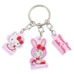 メゾピアノxハローキティ 3連アクリルキーホルダー サンリオ キーリング キャラクター チェリーB