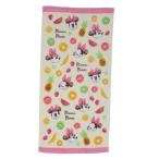 ミニーマウス ディズニー キャラクター バスタオル プリントコンパクトバスタオル