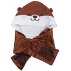 フード付き 冷感タオル 夏用 ひんやり キッズ クールタオル カワウソ  犬飼タオル 熱中症対策 プレゼント 男の子 女の子 ギフト バレンタイン