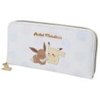 ポケモン グッズ ジュニア ロングウォレット ラウンド ファスナー 長財布 ピカチュウ＆イーブイ ポケットモンスター キャラクター マルヨシ バレンタイン
