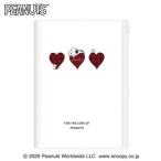 スヌーピー 2026年週間ダイアリー ピーナッツ B6ウィークリー手帳2026 10月始まり スライダーポケット ハートとスヌーピー