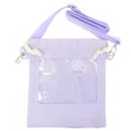 クリアポーチ 推しぬいマチ付き巾着 パープル カミオジャパン