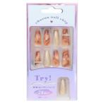  cosme смешанные товары искусственные ногти длинный квадратный тип MARBLExGOLD