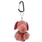 スヌーピー マスコット カラビナ付き ミニぬいぐるみ コーデュロイシリーズ ピンク ピーナッツ ナカジマコーポレーション プレゼント バレンタイン