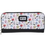 BT21 LINE FRIENDS キャラクター レディース 長財布 ラウンドファスナー ロングウォレット ホワイト 森本本店 プレゼント バレ 爆買