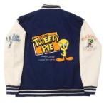 ルーニーテューンズ キャラクター アウター メンズ スタジャン フィーチャリングトゥイーティーパイ 3L LOONEY TUNES