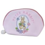 ピーターラビット ポーチ コスメポーチ 絵本キャラクター シンプルフラワーピンク