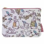 ピーターラビット ジャガード織りポーチ コスメポーチ ドローイングガーデン