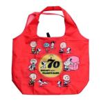 エコバッグ スヌーピー くるくる ショッピングバッグ ピーナッツ 70周年記念 スヌーピー&チャーリーブラウン 45×60×15cm お買い物かばんク