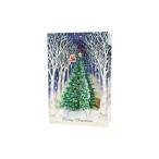 クリスマスカード JX42-2 立体 CHRISTMAS グリーティングカード サンリオ 林にツリー