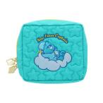 ケアベア キャラクター コスメポーチ キルティングポーチ ミントグリーン