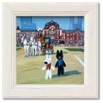 フレンチ アート 額付ポスター リサとガスパール ミニアート フレーム TOKYO STATION ユーパワー 12×12cm 可愛い ギフト  爆買