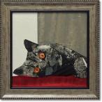 ジュリア バーンズ アートフレーム パウ グッズ 動物画 インテリア ユーパワー 36.5x36.5cm 爆買