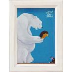 武内祐人 カフェ風インテリア 額付きポスター シロクマとハリネズミ ユーパワー 13.5×18cm 子供部屋 インテリア グッズ 通販