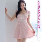 【PREMIUM】【最高級★LUXURY STYLE】【全1色】Aラインミニワンピース ピンク S/M【250617op1】( nani )(250617)