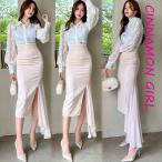 ショッピングLuxury 【PREMIUM】【最高級★LUXURY STYLE】【全2色】シフォン切替アシメントリースカート　ライトピンク ブラック  S/M【251010sk1】( vdh )(251014)