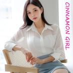 【PREMIUM】【最高級★LUXURY STYLE】【全2色】シースルー長袖ブラウス　アイボリー ブラック S/M【251010top3】( nani )(251014)