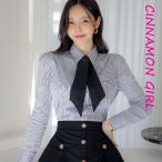 【PREMIUM】【最高級★LUXURY STYLE】【タイセット】【全2色】タイセットタイト長袖ブラウス【251022top1】(nani)(251023)