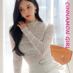 ショッピングLuxury 【PREMIUM】【最高級★LUXURY STYLE】【全2色】総レース長袖カットソー　アイボリー ブラック　S/M【251119top1】( nani )(251121)