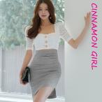 【PREMIUM】【最高級★LUXURY STYLE】【全2色】配色アシメントリーミニワンピース　【besek-y022701lux】( mja )(250306)